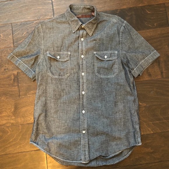Perry Ellis Short Sleeve Button Down Size M - Picture 3 of 4